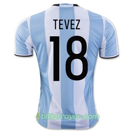 Billige Fotballdrakter Argentina TEVEZ Hjemmedraktsett 2016/17 Kortermet