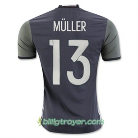 Billige Fotballdrakter Tyskland MULLER Bortedraktsett Euro 2016