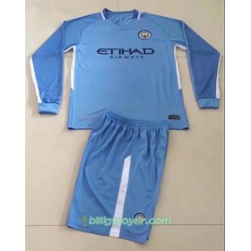 Billige Fotballdrakter Manchester City Hjemmedraktsett 2017/18 Langermet