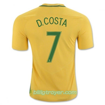 Billige Fotballdrakter Brasil D COSTA Hjemmedraktsett 2016/17 Kortermet