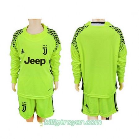 Billige Fotballdrakter Juventus Barn fluorescence drakt 2017/18 Langermet