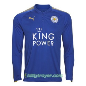 Billige Fotballdrakter Leicester City Hjemmedraktsett 2017/18 Langermet