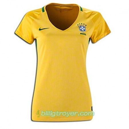 Billige Fotballdrakter Brasil Dame Hjemmedraktsett 2016/17 Kortermet