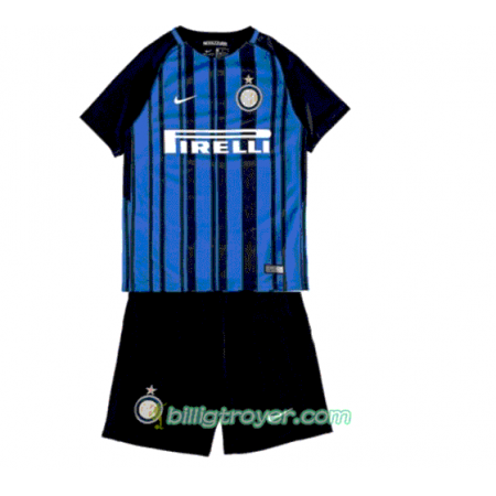 Billige Fotballdrakter Inter Barn Hjemmedraktsett 2017/18 Kortermet