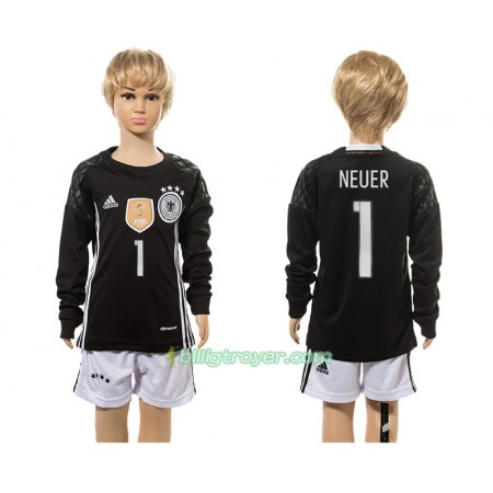 Billige Fotballdrakter Tyskland Neuer 1 Keeper Barn Hjemmedraktsett 2017 Langermet