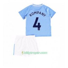 Billige Fotballdrakter Manchester City Vincent Kompany 4 Barn Hjemmedraktsett 2017/18 Kortermet