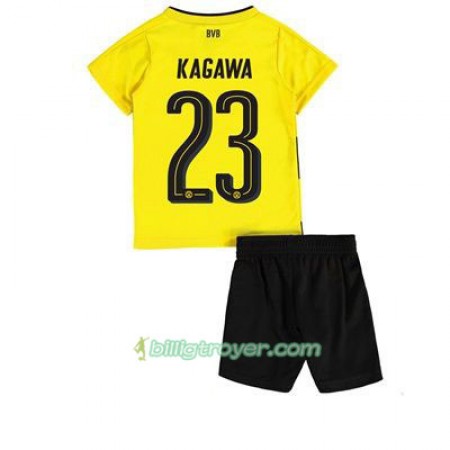 Billige Fotballdrakter Borussia Dortmund Shinji Kagawa 23 Barn Hjemmedraktsett 2017/18 Kortermet