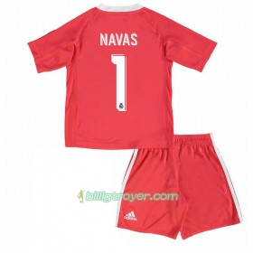 Billige Fotballdrakter Real Madrid Keeper  Keylor Navas 1 Barn Bortedraktsett 2017/18 Kortermet