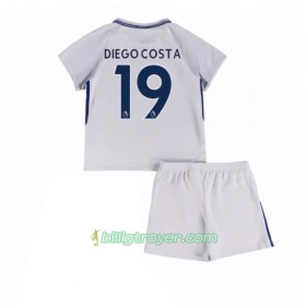 Billige Fotballdrakter Chelsea Diego Costa 19 Barn Bortedraktsett 2017/18 Kortermet