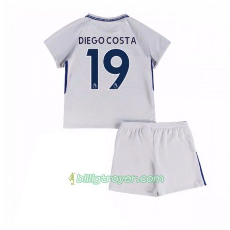 Billige Fotballdrakter Chelsea Diego Costa 19 Barn Bortedraktsett 2017/18 Kortermet