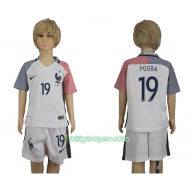 Billige Fotballdrakter Frankrike Paul Pogba 19 Barn Bortedraktsett 2016 Kortermet