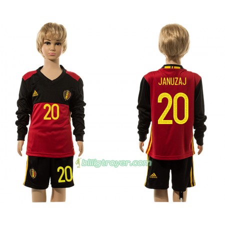 Billige Fotballdrakter Belgia Januzaj 20 Barn Hjemmedraktsett 2016 Langermet