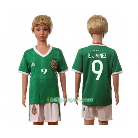 Billige Fotballdrakter Mexico R.Jiminez 9 Barn Hjemmedraktsett 2016 Kortermet