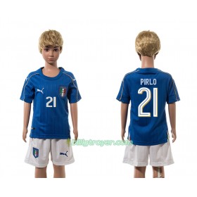 Billige Fotballdrakter Italia Pirlo 21 Barn Hjemmedraktsett 2016 Kortermet