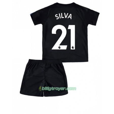 Billige Fotballdrakter Manchester City David Silva 21 Barn Tredjedraktsett 2017/18 Kortermet