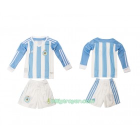 Billige Fotballdrakter Argentina Barn Hjemmedraktsett 2016 Langermet
