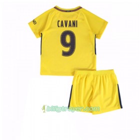 Billige Fotballdrakter Paris SG Edinson Cavani 9 Barn Bortedraktsett 2017/18 Kortermet