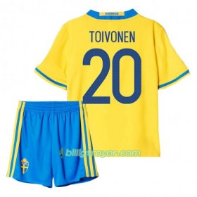 Billige Fotballdrakter Sverige Toivonen 20 Barn Hjemmedraktsett 2016 Kortermet