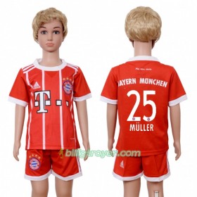Billige Fotballdrakter FC Bayern München Thomas Muller 25 Barn Hjemmedraktsett 2017/18 Kortermet
