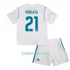 Billige Fotballdrakter Real Madrid Alvaro Morata 21 Barn Hjemmedraktsett 2017/18 Kortermet