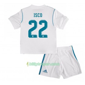 Billige Fotballdrakter Real Madrid Isco 22 Barn Hjemmedraktsett 2017/18 Kortermet