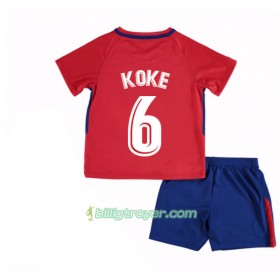 Billige Fotballdrakter Atlético Madrid Koke 6 Barn Hjemmedraktsett 2017/18 Kortermet
