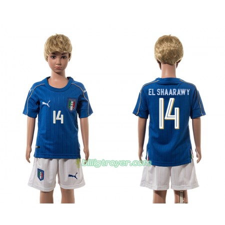 Billige Fotballdrakter Italia El Shaarawy 14 Barn Hjemmedraktsett 2016 Kortermet