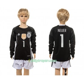 Billige Fotballdrakter Tyskland Neuer 1 Keeper Barn Hjemmedraktsett 2016 Langermet