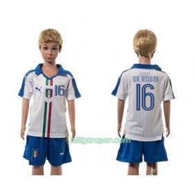 Billige Fotballdrakter Italia De Rossi 16 Barn Bortedraktsett 2016 Kortermet