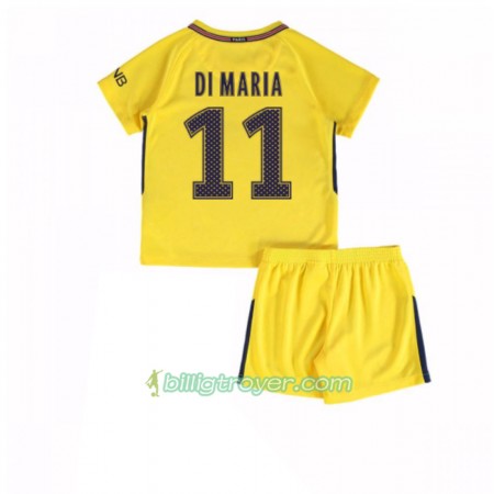 Billige Fotballdrakter Paris SG Angel Di Maria 11 Barn Bortedraktsett 2017/18 Kortermet