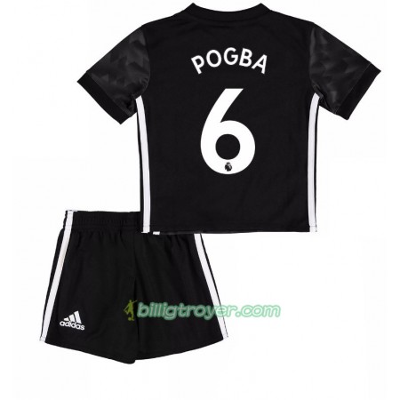 Billige Fotballdrakter Manchester United Paul Pogba 6 Barn Bortedraktsett 2017/18 Kortermet